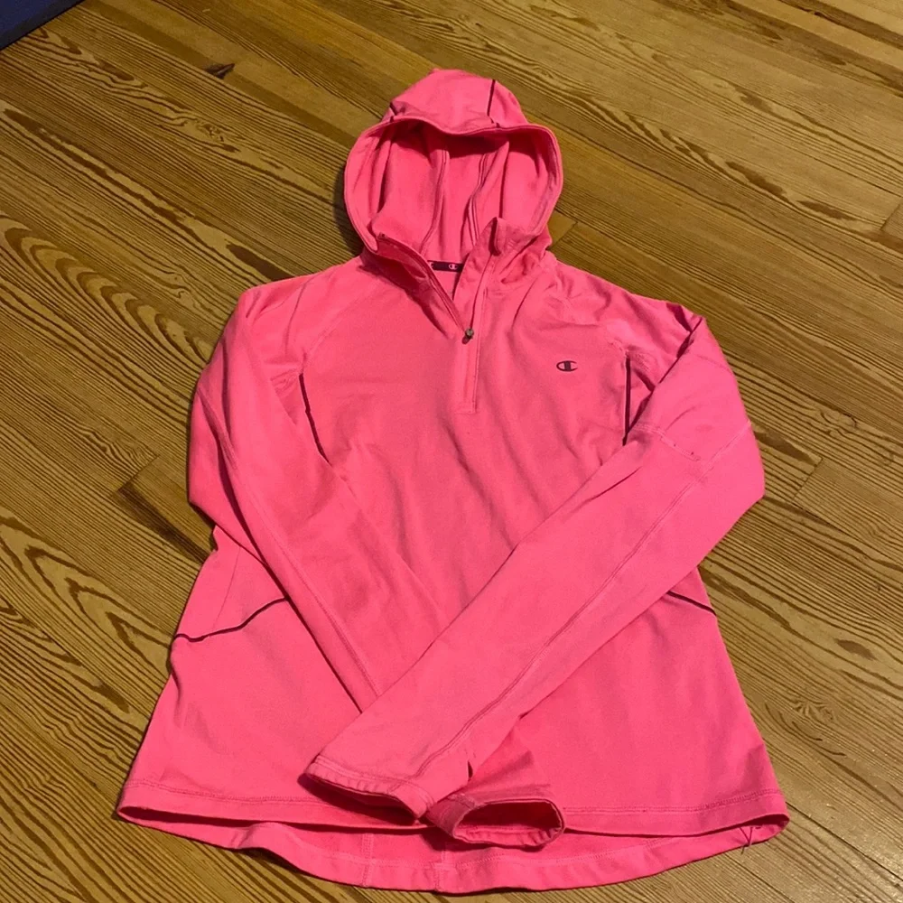 Hot pink Kids Champion Workout hoodie - Picture 1 of 10